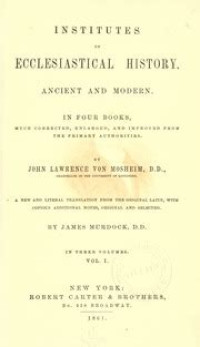 Image of Institutes of  Ecclesiastical History, Ancient and Modern